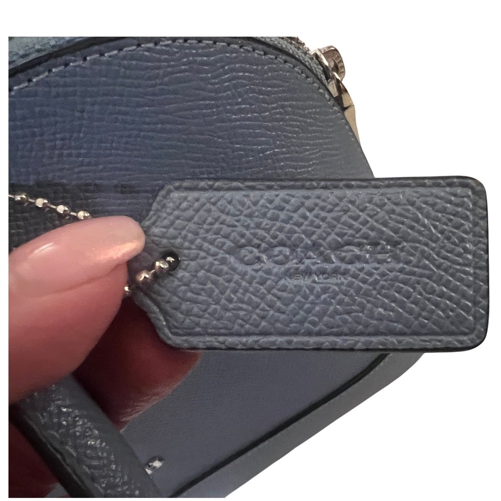 Coach Mini Sierra Satchel Crossbody Crossgrain Leather Cornflower Blue F-27591 - Picture 2 of 8